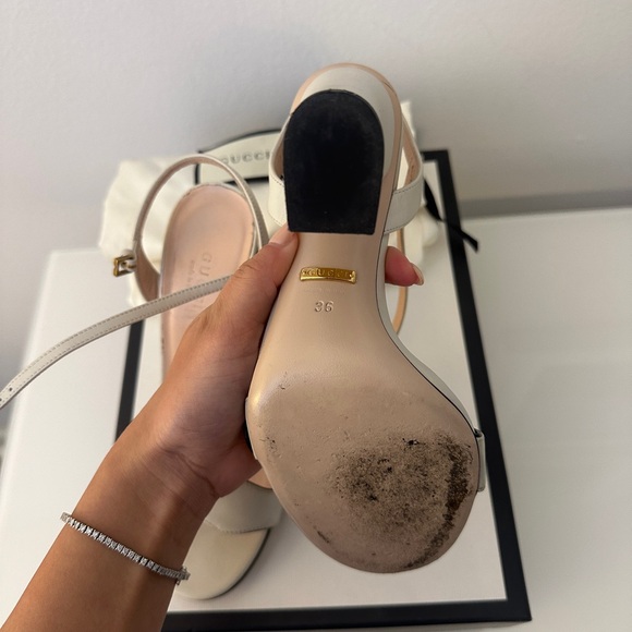 Gucci Marmont White Heels - Picture 10 of 16
